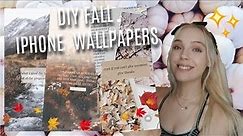 DIY customizable fall iPhone wallpapers 🎃✨ cute collage tutorial!