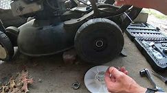 Craftsman walk behind lawn mower rear wheel bearing replacement Model 917.377030
