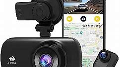 Dash Cam, 2560x1440P QHD, Front and Rear Dash Cam with GPS, Dual Cam, Car DVR, Night Vision, Parking Mode, G-Sensor, Loop Recording