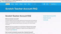 Scratch - Teacher Accounts FAQ
