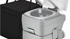 Dextrus 5.28 Gallon Portable Toilet for Camping, Porta Potty , RV Toilet with Carry Bag and Hand Sprayer, Lightweight Commode for RV Travel, Boat and Trips