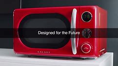 Galanz 10.0 cu. ft. Retro Top Freezer Refrigerator with Dual Door True Freezer, Frost Free in Red GLR10TRDEFR