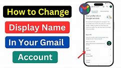 how to change gmail name | how to change email id name