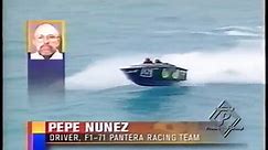 Powerboat Racing in 7 - 8 ft seas Rough Water Jumps Offshore