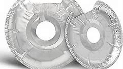 Round Electric Stove Burner Covers - Thicker Aluminum Foil Burner Liners - Disposable Stove Top Protector, 50 Pack (25 * 6 Inch and 25 * 8 Inch)