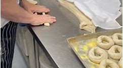 Stein's BBQ Co. - Hand rolling the bagels for our bagel...