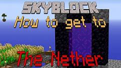 Lighting a Nether Portal In Skyblock