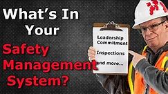 What are the contents of a safety management system - a best practice approach!