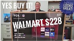 Walmart $228 TCL 65" Roku Smart TV Review YES BUY IT! Black Friday Best TV Deal