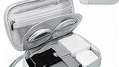 Lcsmaokin Electronics Travel Organizer,Portable Waterproof Electronic Travel Storage Bag for Small Charging Cord Storage,Charger,Small Electronics,SD Card etc,for Travel,Business -Grey