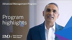 IMD's Advanced Management Program: Program highlights