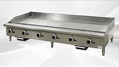 6 ft Commercial Countertop Gas Griddle in Stainless Steel TC G72 H