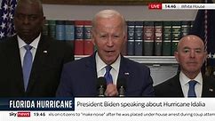 President Joe Biden describes the federal response to Hurricane Idalia as it hits Florida and Georgia, with South Carolina and North Carolina next in its path.