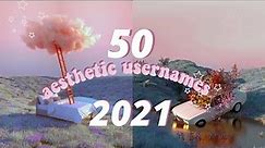 50 rare aesthetic usernames 2021(that are not taken yet) | aesthetic names| aesthetic username ideas