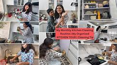 My Monthly Kitchen Cleaning Routine | My Organized KITCHEN TOUR | Cleaning Tip & Tricks |