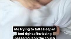 The move from the couch to the bed is exhausting 😭 #funnyreels #laugh #comedy #sleeping | Meaghan Ranee
