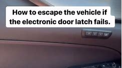 Don’t get stuck in a car with electronic door handles! Always know how to manually open the door.