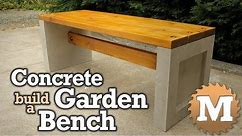 make a Concrete and Wood Garden Bench