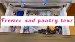 Freezer inventory for lower spend April. #pantrytour