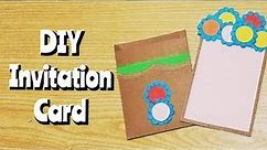 DIY Invitation card making with craft paper tutorial