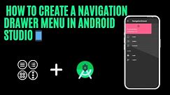 How To Create a Navigation Drawer Menu in Android || Navigation Drawer Menu in Android Studio Guide📱