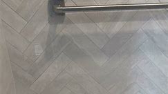 Simple herringbone tile in this shower. #tile #tiledesign #tilework #bathroomdesign #niche #northport #bathroomremodel #kitchenremodel #teamwork | Gold Hill Builders