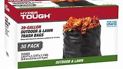 Hyper Tough 39-Gallon Drawstring Outdoor & Lawn Trash Bags, 1.1 MIL, 30 Bags