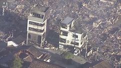 Aerial footage reveals the damage done by Japanese earthquake