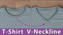 How to Alter a T-Shirt to Create a V Neckline