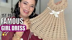 (1st P.) HOW TO Crochet a Girl Dress - EASY AND FAST - BY LAURA CEPEDA