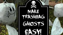 Make Cheap Halloween Decor: Trash bag ghost