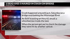 1 dead and 3 others injured after fatal crash on bridge over Mississippi River in Dubuque