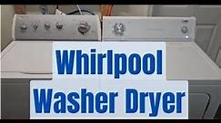 Whirlpool Washer and Electric Dryer Set Demo