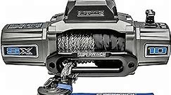 Superwinch 1710201 SX10SR 12V DC Winch 10,000 lb/4,536 kg Single Line Pull with Hawse Fairlead, 3/8in x 80ft Synthetic Rope, Corded Handheld and Wireless Remote