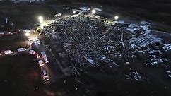 Aerial of Mayfield tornado