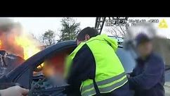 Maryland Emergency Crew Pulls Driver From Car 'Engulfed in Flames'