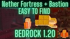 How To Easily Find Nether Fortresses and Bastions in Minecraft Bedrock 1.20