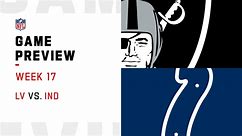 Raiders vs. Colts preview | Week 17