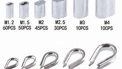 250 Pack Aluminum Wire Rope Lugs In 6 Different Sizes Assortment Of Double Barrel And 5 Size Wire Rope Lugs Starlight - Walmart.ca