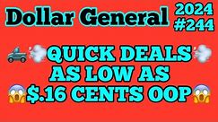 2024#244🚗💨Dollar General Couponing😱QUICK DEALS‼️AS LOW AS $.16 CENTS OOP‼️Must Watch👀👀