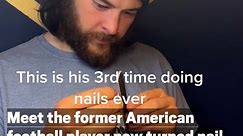Meet the former American football player now turned nail technician