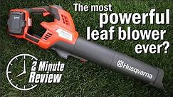 The most powerful leaf blower ever? Review of the Husqvarna 350iB Leaf Blaster...