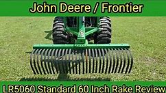 John Deere/Frontier LR5060 Standard 60" Landscape Rake Review. John Deere 3025E Tractor Attachments.
