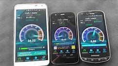 Verizon Cellular Data Speed comparison test 3G EvDo vs 4G LTE vs 4G XLTE AWS
