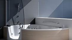 Impressive Corner Tub Shower Combo Ideas