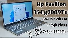 Hp Pavilion 15-EG2009TU New Launched ⚡⚡ 12th Gen Intel Core i5 Exclusive Review 🔥🔥#hp #tech