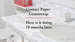 Marble Contact Paper Countertop - 10 Months Later - Anika's DIY Life