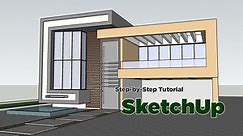 Getting Started with SketchUp | Step by Step For Beginner | Modern Villa | Nice Tower