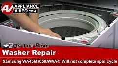 Samsung Washer Repair - Will Not Complete Spin Cycle - Suspension Rod