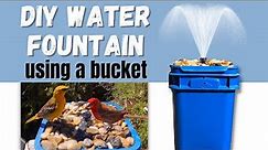 DIY Water Fountain Using a Bucket and Solar Pump, Cheap and Easy Upcycle, Recirculating Fountain